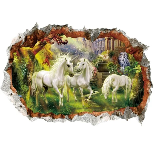 Enhjørning   Wallsticker    Hul   I   Væggen    Enhjørninger   I   Eventyrland