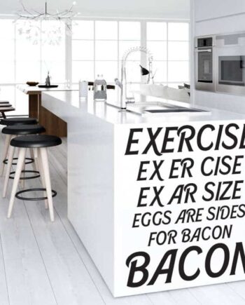 Exercise   Bacon   Wallsticker