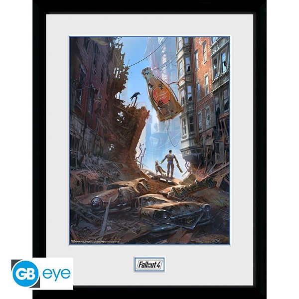 Fallout Street Scene Framed Print 30x40cm