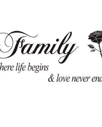 Family   Where   Life   Begins   And   Love   Never   Ends   Wallsticker