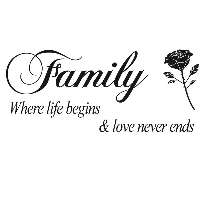 Family   Where   Life   Begins   And   Love   Never   Ends   Wallsticker