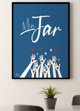 Fars Dag Plakat Hjertehænder 21 X 29 A4 Kr 199 -