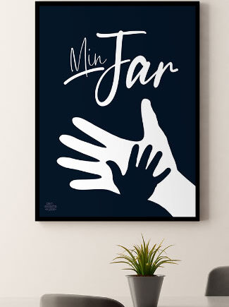 Fars    Dag    Plakat   Min   Far   Hænder   21   X   29        A4    Kr    199  -