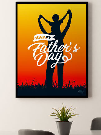 Fars   Dag   Plakat   Min   Far   Silhouet   Solnedgang   21   X   29        A4    Kr    199  -