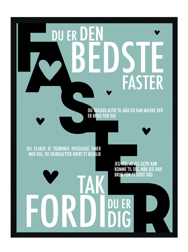 Faster Plakat Personlig Plakat
