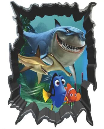 Find   Nemo   Wallsticker    Hul   I   Væggen    70x50cm