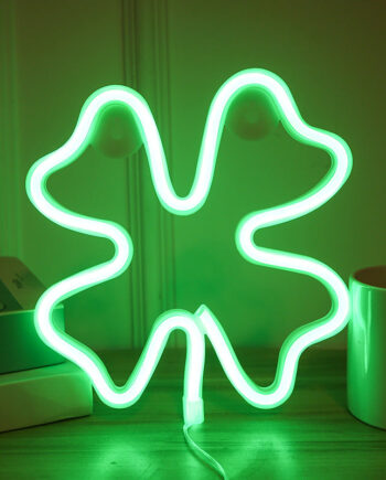 Firkløver   Neon   Lampe
