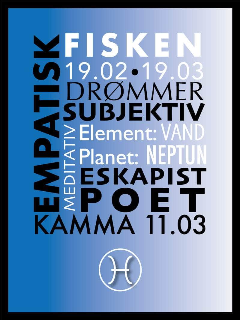Fisken   Stjernetegn   Med   Tekst   Plakat