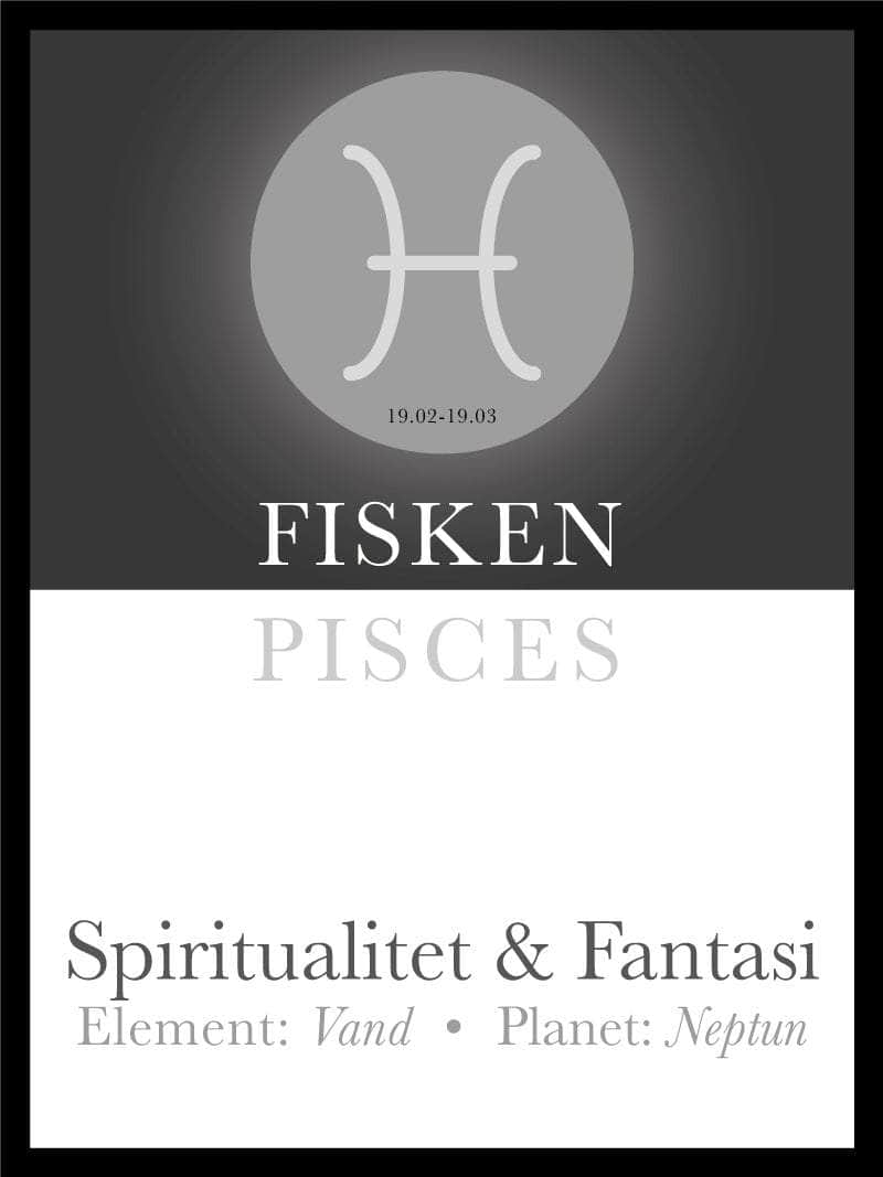 Fisken   Stjernetegn   Tekst   Plakat