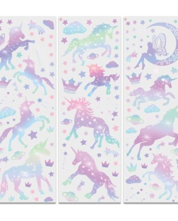 Flot   Enhjørning   Wallsticker    11   Farverige   Enhjørninger   Og   Meget   Andet
