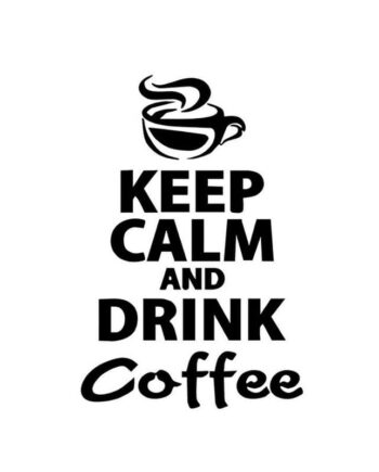 Flot   Kaffe   Wallsticker   Keep   Calm   And   Drink   Coffee    56x37cm
