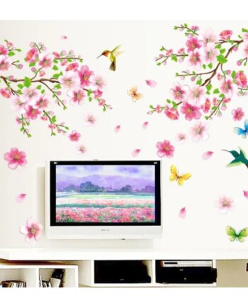 Flot   Og   Elegant   Blomster   Wallsticker    Blomstervæg