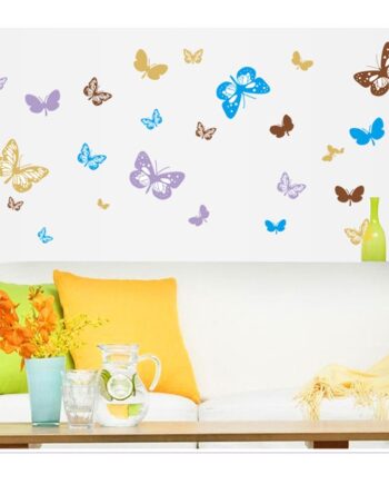 Flot   Sommerfugle   Wallsticker    30   Farverige   Sommerfugle