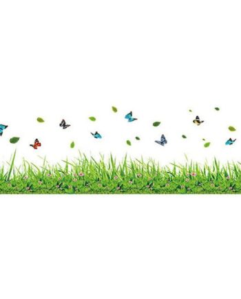Flot   Sommerfugle   Wallsticker   Med   Farverige   Sommerfugle   På   En   Eng