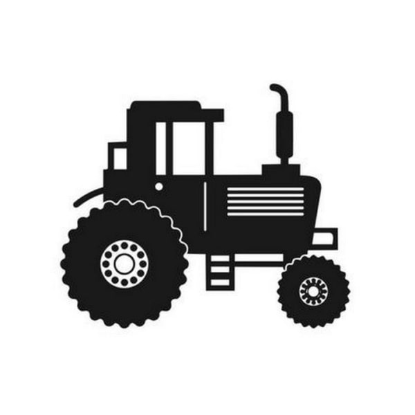 Flot Traktor Wallsticker Til Børneværelset Traktor I Silhuet