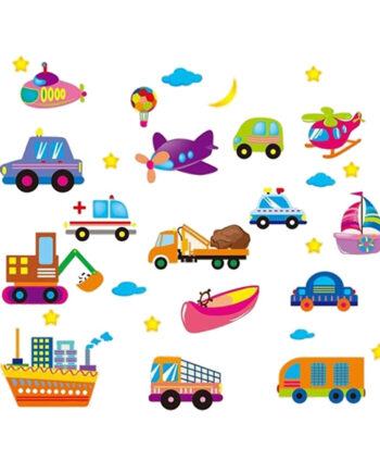 Flot   Wallsticker   Med   Alverdens   Transportmidler    Nr