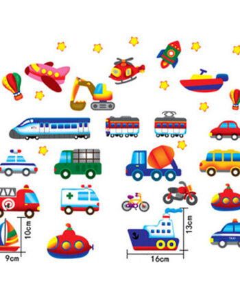 Flot   Wallsticker   Med   Alverdens   Transportmidler    Nr