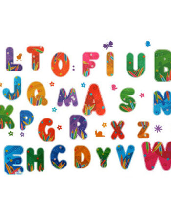 Flot   Wallsticker   Med   Et   Farverigt   Alfabet   Fra   A   Til   Z