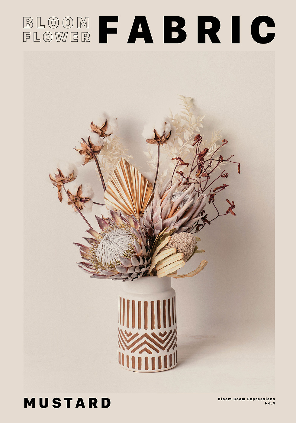 Flower   Bloom   Fabric   Mustard   Af   Plakatwerket