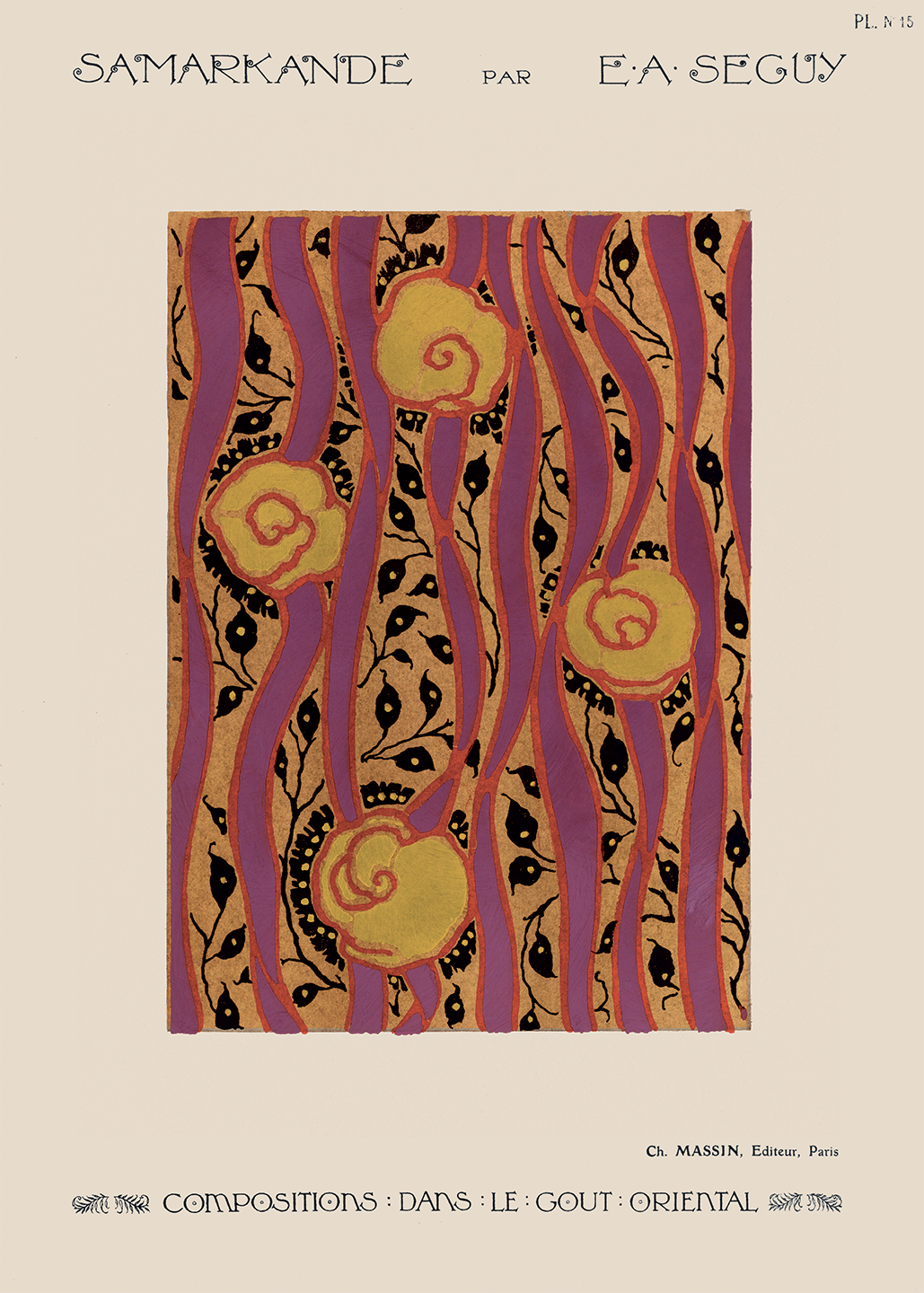 Flower   Pattern   Art   Deco   Af   Plakatwerket