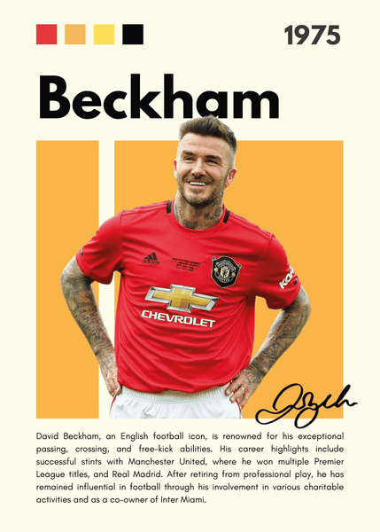 Fodbold   Plakat       Beckham
