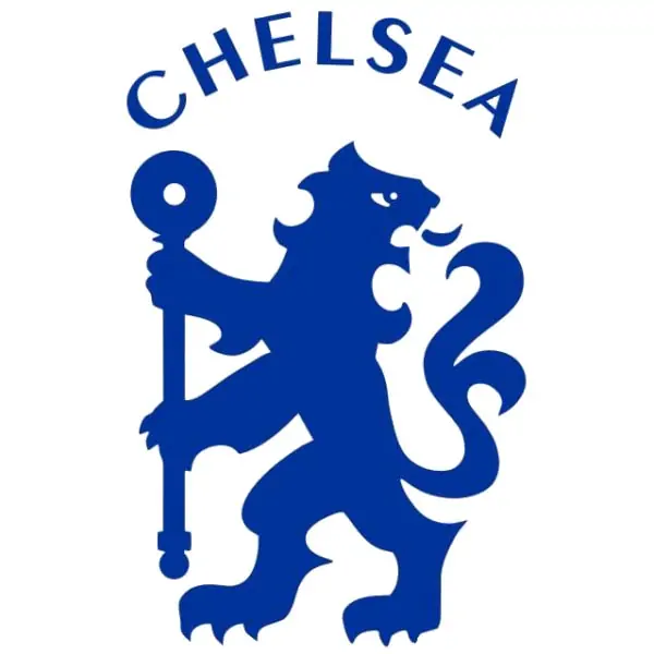 Fodbold Wallsticker Chelseas Velkendte Løve Blå 60x80cm
