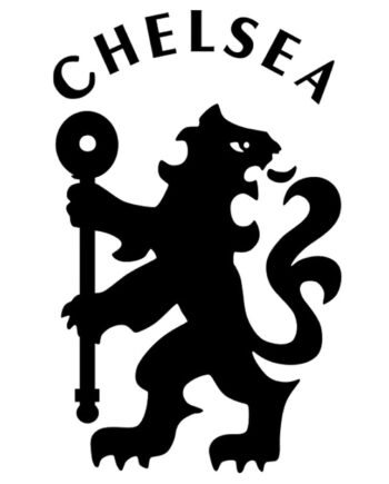 Fodbold   Wallsticker    Chelseas   Velkendte   Løve    Sort    60x80cm