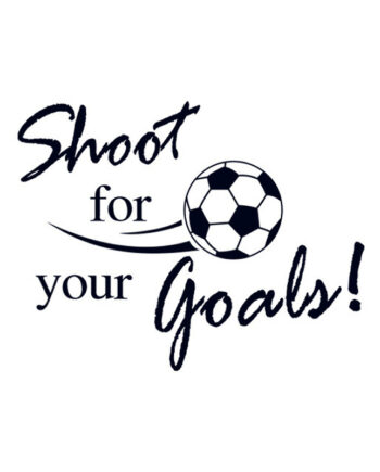 Fodbold   Wallsticker    Flyvende   Fodbold   Shoot   For   Your   Goals    60x80cm