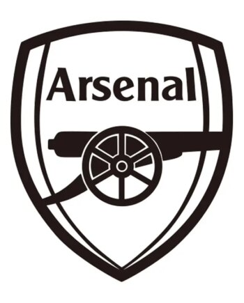 Fodbold   Wallsticker    Stort   Arsenal   Logo    68x58cm    Sort