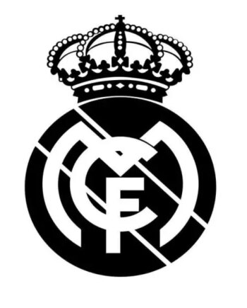 Fodbold   Wallsticker    Stort   Real   Madrid   Logo    57x83cm
