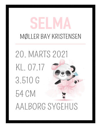 Fødselstavle   Med   Bamse   Pige