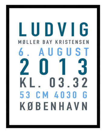 Fødselstavle   Plakat   Til   Dreng