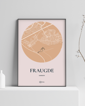 Fraugde Plakaten Rundt Kort Guld 60 84 Cm  A1