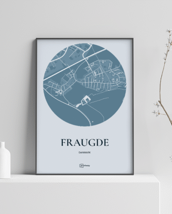 Fraugde Plakaten Rundt Kort Havblå 50 70 Cm  B2