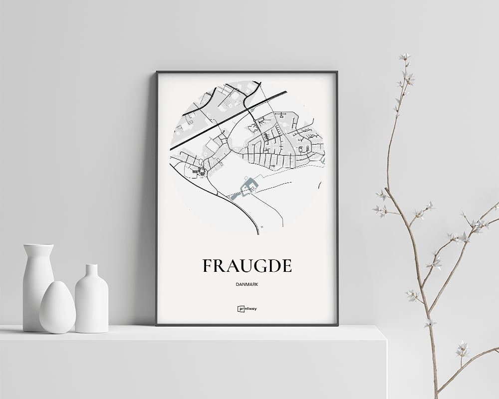 Fraugde Plakaten Rundt Kort Hvid 70 100 Cm B1