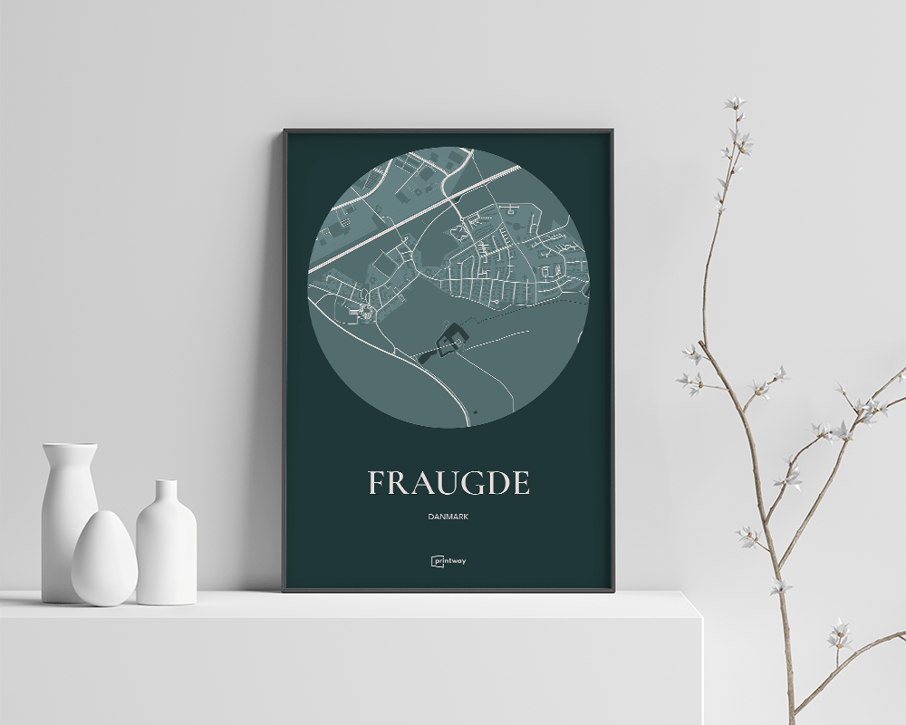 Fraugde Plakaten Rundt Kort Skovgrøn 21 30 Cm A4