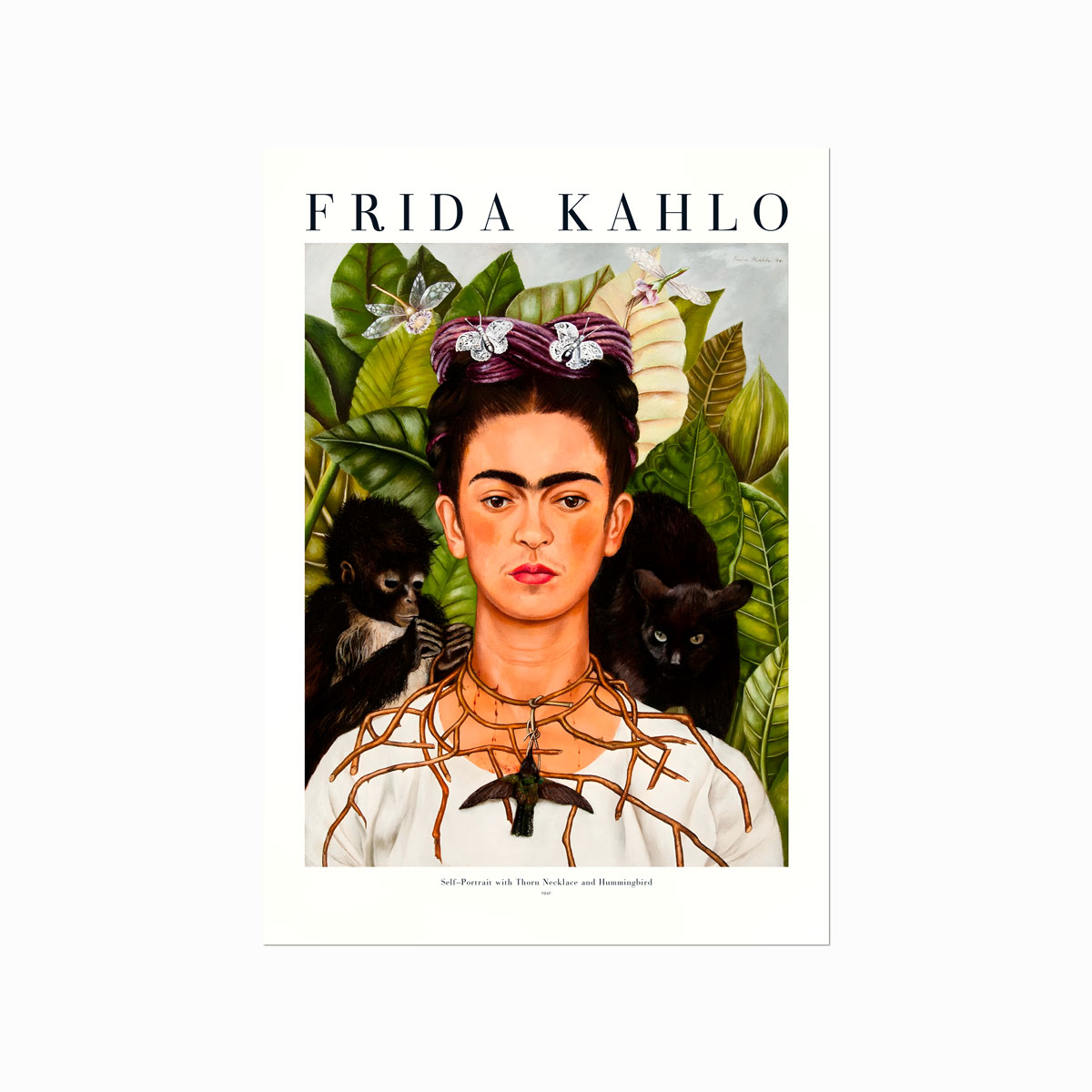 Frida   Kahlo    Self   Portrait   With   Thorn   Necklace   And   Hummingbird