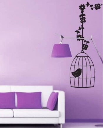 Fugl   I   Bur   Wallsticker