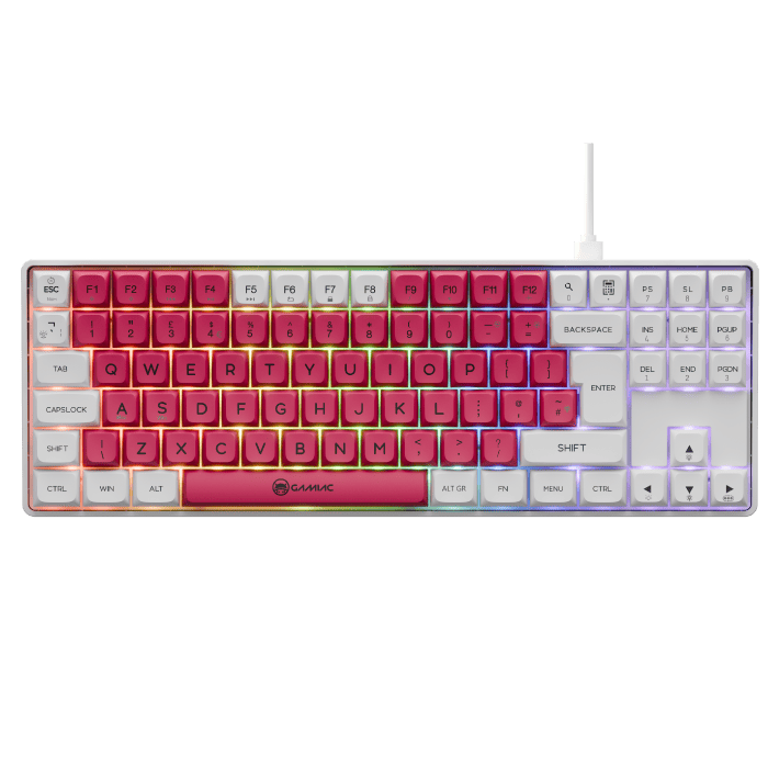 Gamiac   Tkl90g   Hvid   Rød   Tkl   Tastatur   Blå   Switch