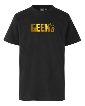 Geekd   Guld   Logo   Tee   Sort       -