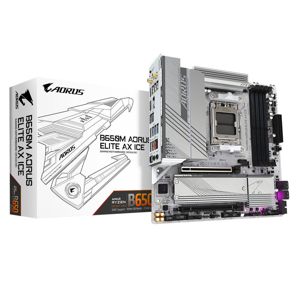 Gigabyte   B650m   Aorus   Elite   Ax   Ice