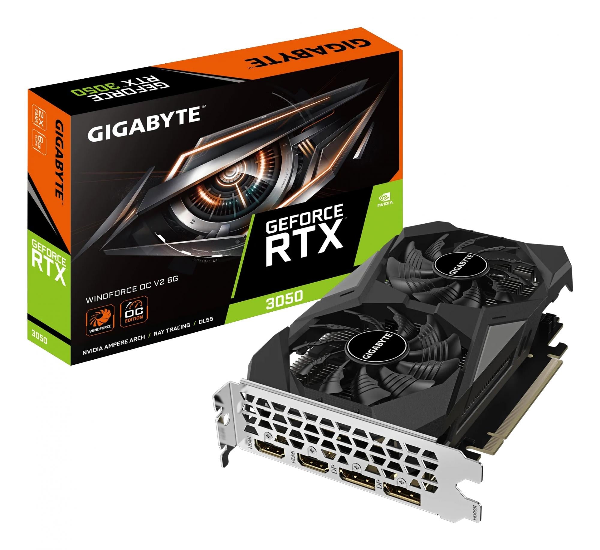 Gigabyte   Geforce   Rtx   3050   Windforce       V2   Oc   6gb   Gddr6   Ram   Grafikkort