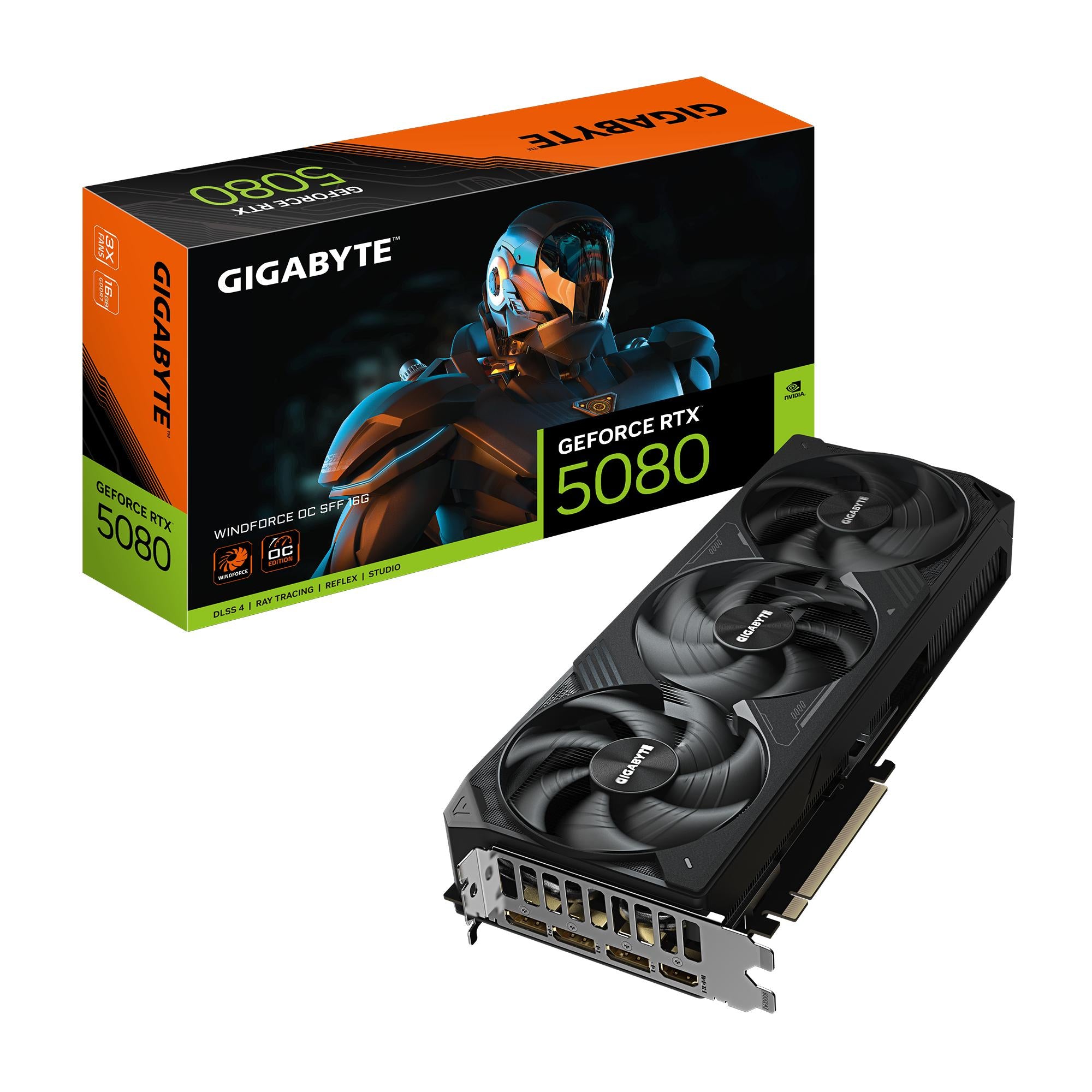 Gigabyte   Geforce   Rtx   5080   Windforce   3x   Oc   Sff   16gb