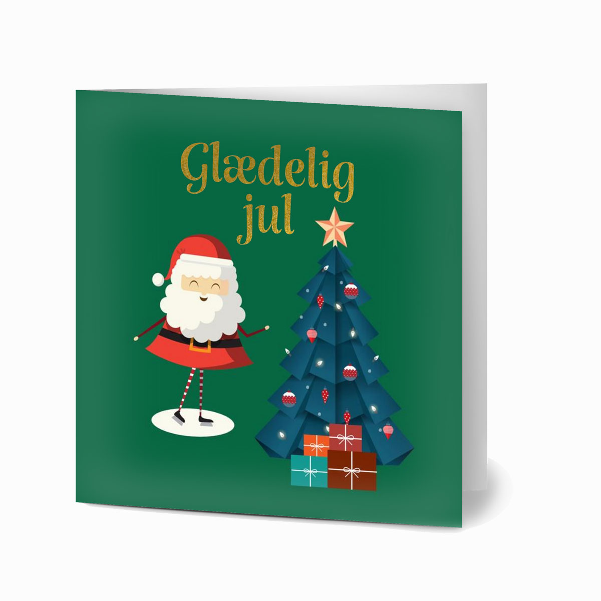 Glædelig Jul Julekort 10 Stk Inkl Premium Kuverter
