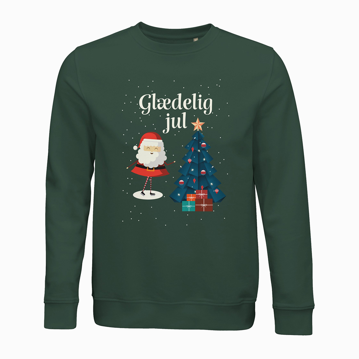 Glædelig Jul Julemand Unisex Jule Sweatshirt Med Dansk Tekst