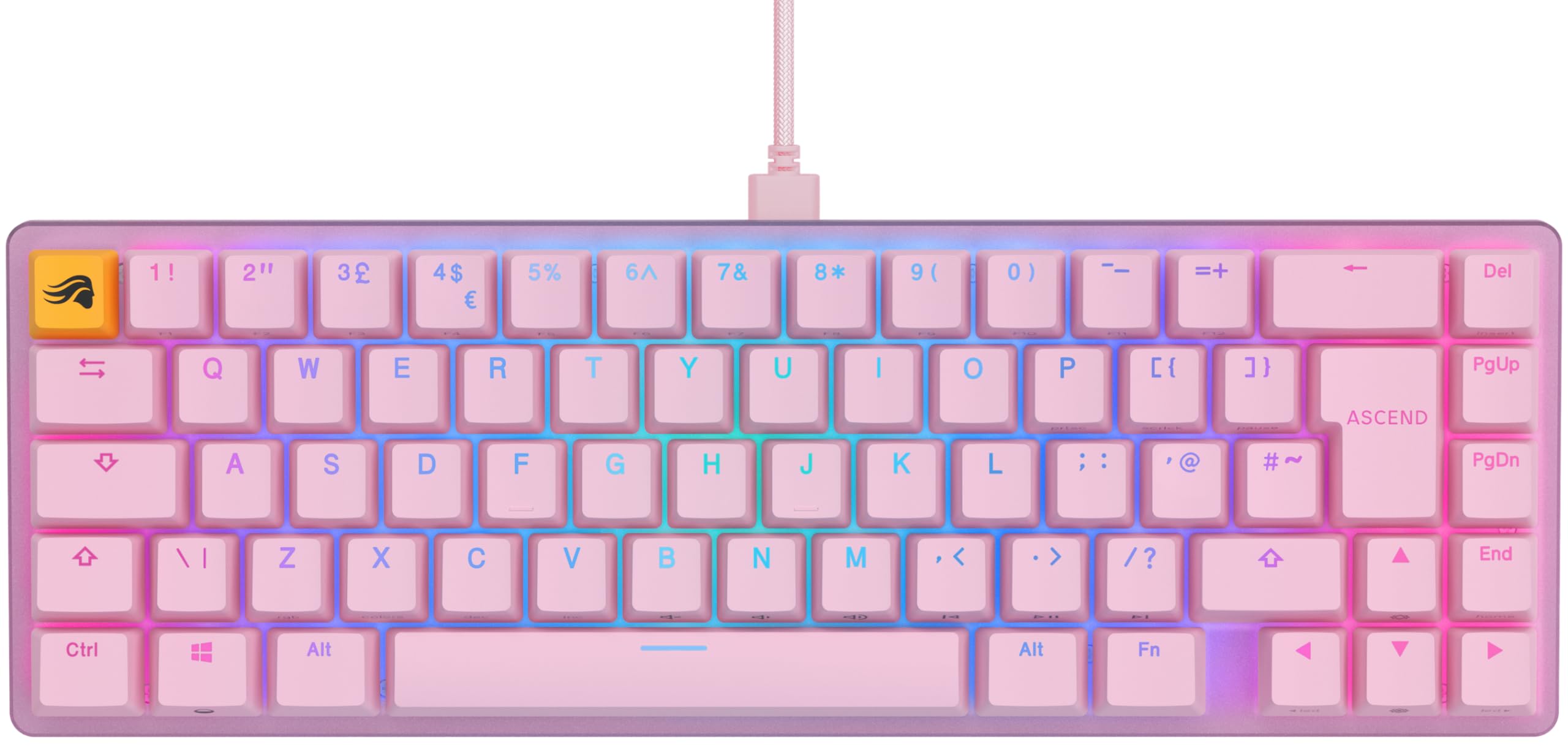 Glorious   Gmmk       Compact   65    Fox   Switch    Pink   Tastatur   Geekd   Dk
