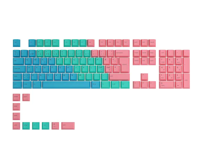 Glorious   Gpbt   Keycaps   115   Pbt   Keycaps    Iso    Nordic - Layout    Pastel   Geekd   Dk