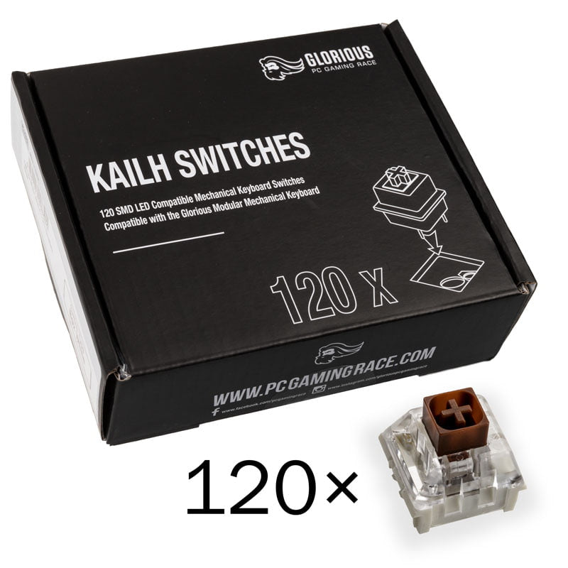 Glorious   Kailh   Box   Brun   Switches    120   Stk    Tastatur   Switch   Geekd   Dk