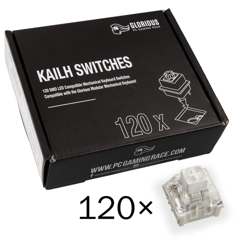 Glorious   Kailh   Box   Hvid   Switches    120   Stk    Tastatur   Switch   Geekd   Dk