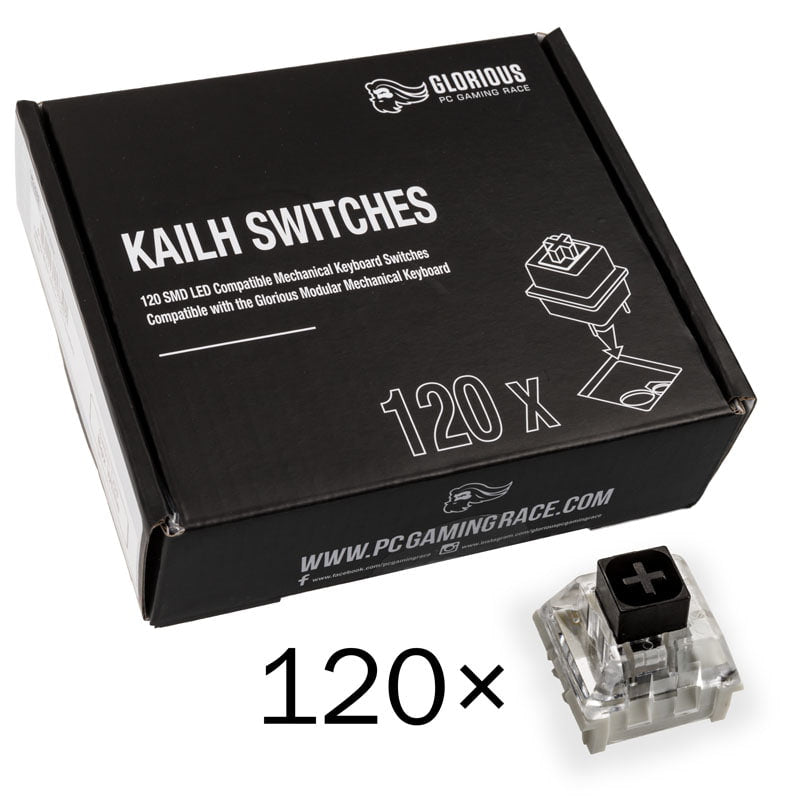 Glorious   Kailh   Box   Sort   Switches    120   Stk    Tastatur   Switch   Geekd   Dk